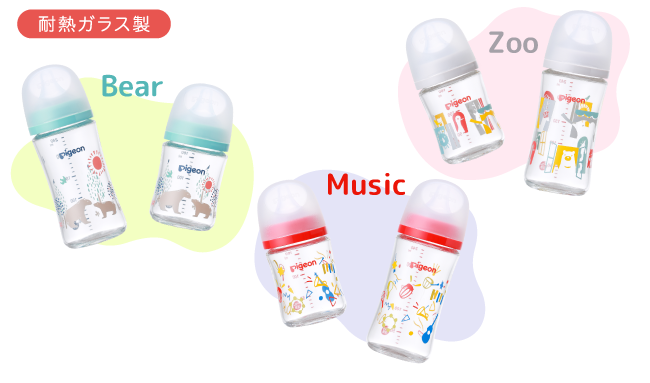 耐熱ガラス製 Bear,Music,Zoo
