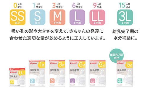 豊富なサイズラインアップ SSから3Lまで