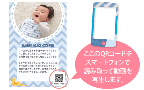 動画も遅れるメッセージカードのイメージ