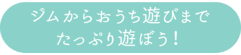 ジムからおうち遊びまで、たっぷり遊ぼう！